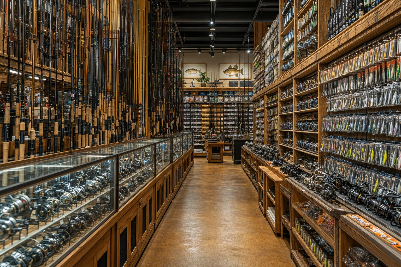 The interior of a well stocked fishing tackle shop